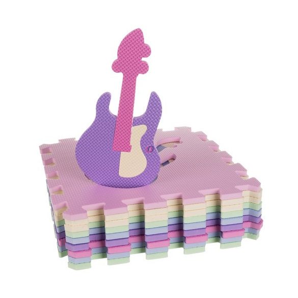 Habtapi játszószőnyeg, hab szivacs Puzzle pasztel 9 db-os