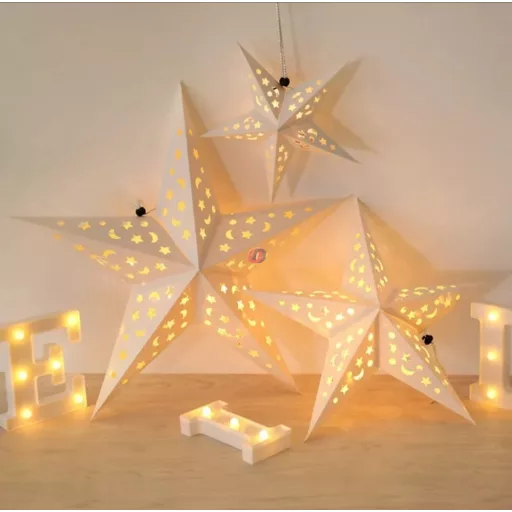 XL 50 cm Világító csillag tündérfénnyel