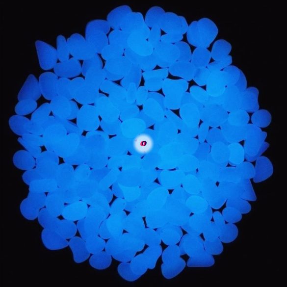 Világító kövek foszforeszkáló fluoreszkáló kavics fehér 100 db-os szett