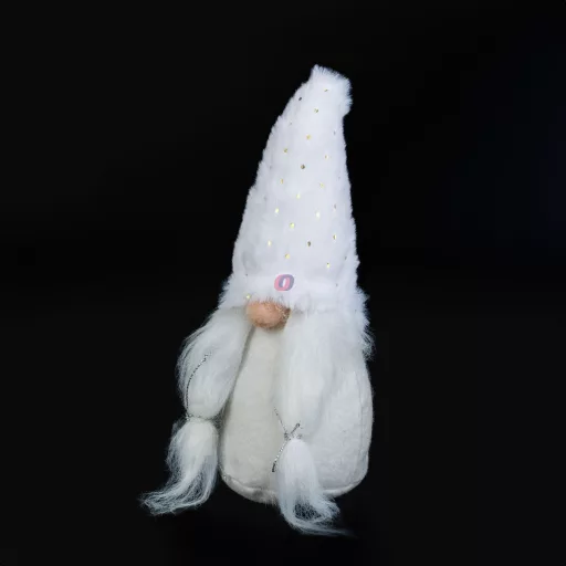 Karácsonyi skandináv manó fehér manó - 22 cm