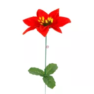 Karácsonyi dekoráció - mikulásvirág szárral - 50 cm