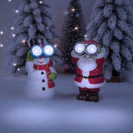 Szolár karácsonyi dekoráció - hidegfehér - 3 féle vegyesen küldjük -  14 cm