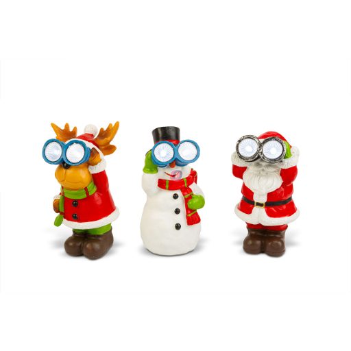 Szolár karácsonyi dekoráció - hidegfehér - 3 féle vegyesen küldjük -  14 cm