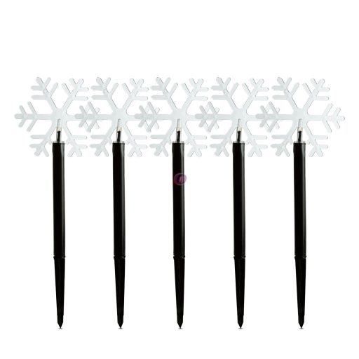 5 db-os Karácsonyi lámpa - 5 LED - jégkristály - 34,5 cm - melegfehér - 3 X AA