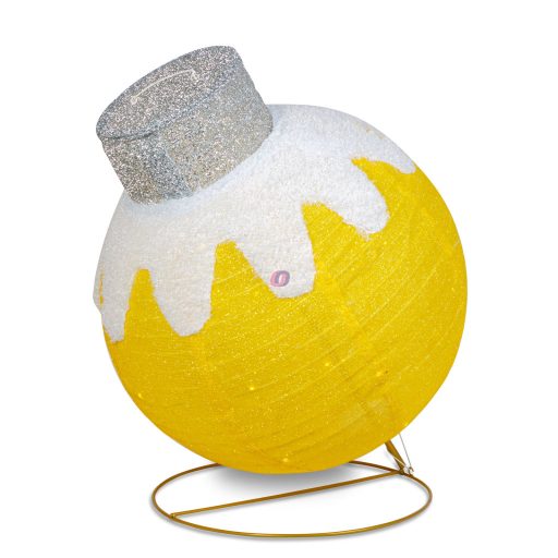 Óriás gömb dísz - 60 LED - 60 x 83 cm - arany - 100-200V AC - világító dekoráció