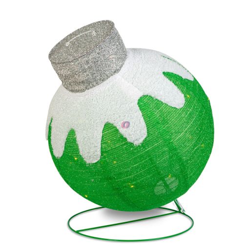 Óriás gömb dísz - 60 LED - 60 x 83 cm - Zöld - 100-200V AC - világító dekoráció