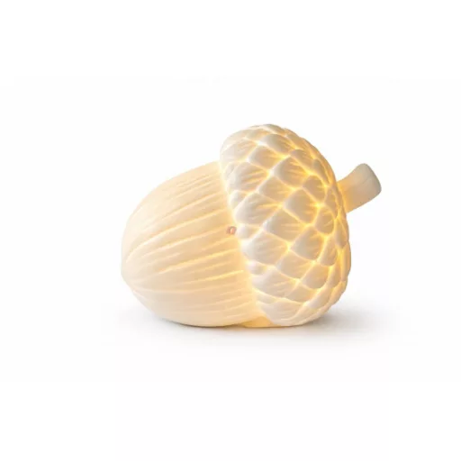 Figura makk kerámia 15cm LED-es fehér
