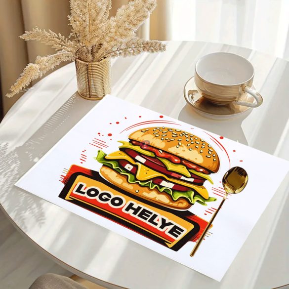 Egyedi logós fényképes tányéralátét személyre szabható grafikával 40x30 cm