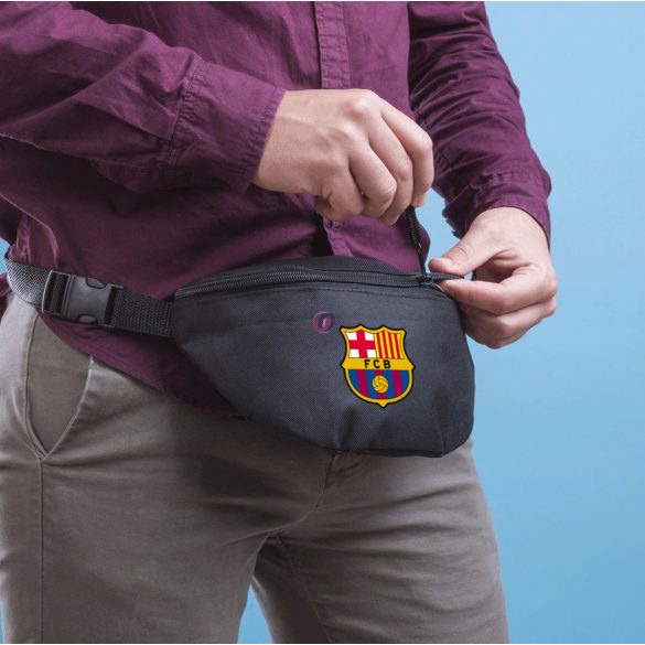 Barcelona övtáska egyedi névvel Fekete, személyre szabható
