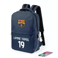   Barcelona Iskolatáska, USB-s, személyre szabható egyedi névvel és számmal, Sötétkék