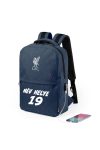 Liverpool Iskolatáska, USB-s, személyre szabható egyedi névvel és számmal, Sötétkék