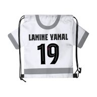 Gyerek hátizsák, mez alakú személyre szabható névvel és számmal fehér   Gyerek hátizsák, mez alakú személyre szabható névvel és számmal fehér