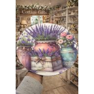 Műanyag tálca levendula mintával 33 cm