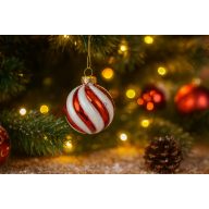   Luxury üveg Candy cane karácsonyfadísz kézműves, Angliából