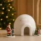 Iglu ház, havas ház - nagy - Karácsonyi falu kiegészítő fehér 27 cm