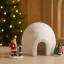 Iglu ház, havas ház - nagy - Karácsonyi falu kiegészítő fehér 27 cm