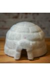 Iglu ház, havas ház - 10x15cm - Karácsonyi falu kiegészítő fehér