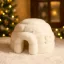 Iglu ház, havas ház - kicsi - Karácsonyi falu kiegészítő fehér 12,6 cm