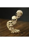 Tripla Koponyás halloweeni szobor 18 cm