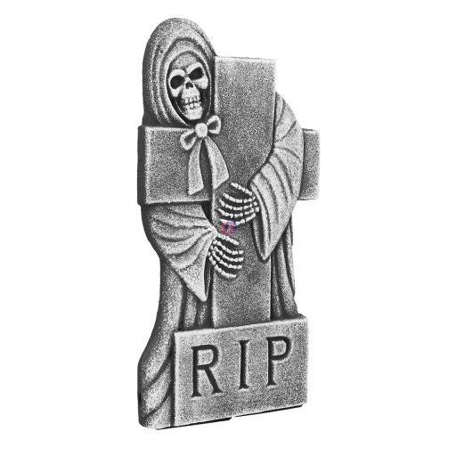 Halloweeni sírkő RIP dekoráció 20x41 cm többféle választható kivitelben