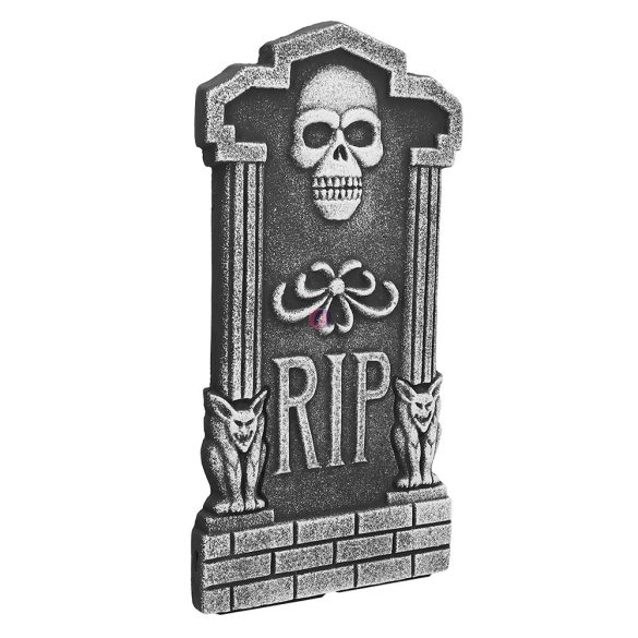Halloweeni sírkő RIP dekoráció 20x41 cm többféle választható kivitelben