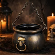 Halloweeni mágikus üst, katlan koponyával 19 cm
