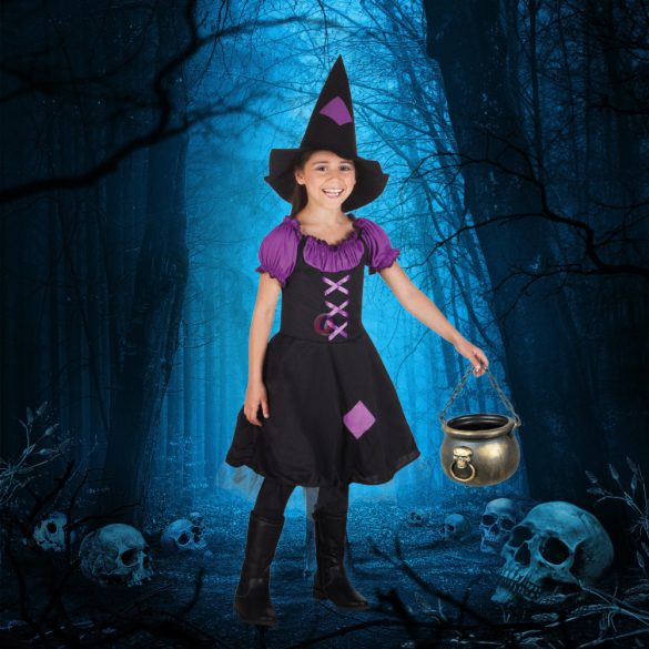 Halloweeni mágikus üst, katlan koponyával 19 cm