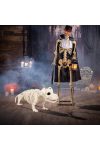 XL Halloweeni kutya csontváz 52 cm Mozgatható állkapoccsal