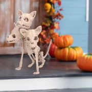   Halloweeni cerberus 3 fejű kutya csontváz 33 cm Mozgatható állkapoccsal