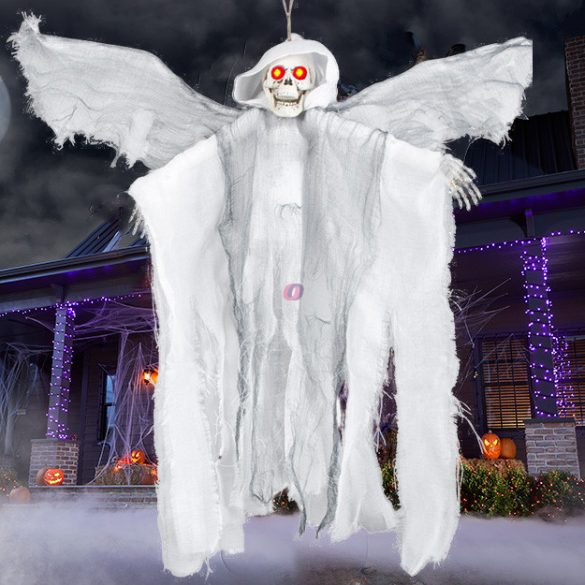 Halloweeni démon animatronikus, 52 cm, mozgó, világító, hangot adó 52 cm