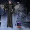 XXL Életnagyságú Halloweeni figura gonosz lélek koponyával 165 cm, világító