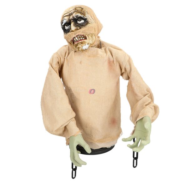 Prémium Halloweeni sikító múmia világító szemekkel, animatronikus