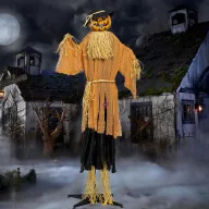   Élethű nagyságú ijesztő madárijesztő figura animatronikus, mozgó, világító, hangot adó