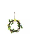 Húsvéti ajtódísz "virágos, tojásos" 18 cm
