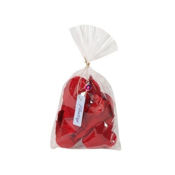 Rózsaszirom tasakban 23cm piros