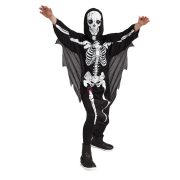   Luxury Halloween jelmez gyerekeknek ijesztő csontváz 4-6 év, unisex