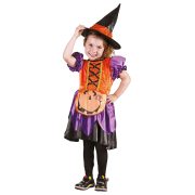  Luxury Halloween boszorkány jelmez gyerekeknek tökös 3-4 év, kislány