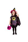 Luxury Halloween boszorkány jelmez gyerekeknek cicás 3-4 év, kislány