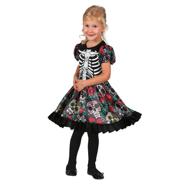 Luxury Halloween jelmez gyerekeknek Pequeña Calavera 3-4 év, kislány