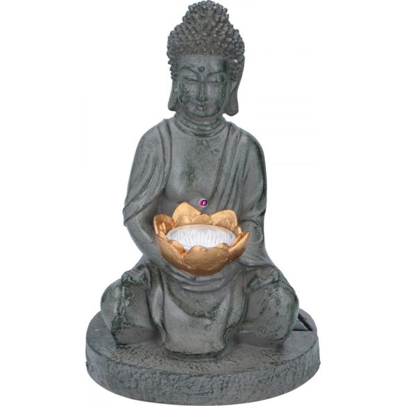 Napelemes buddha szobor lámpa 25 cm
