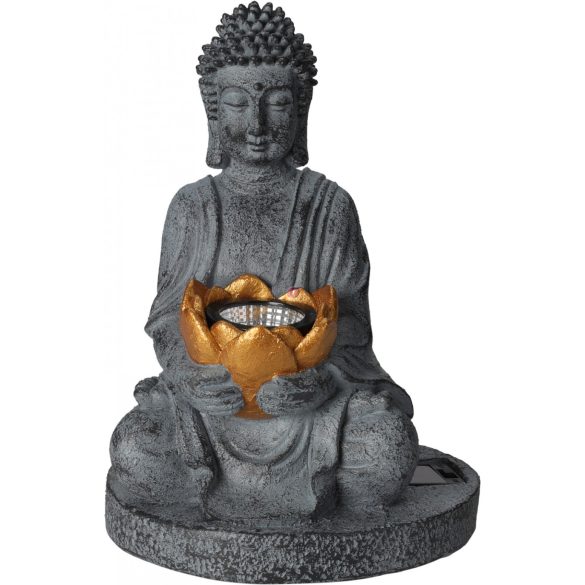 Napelemes buddha szobor lámpa 25 cm