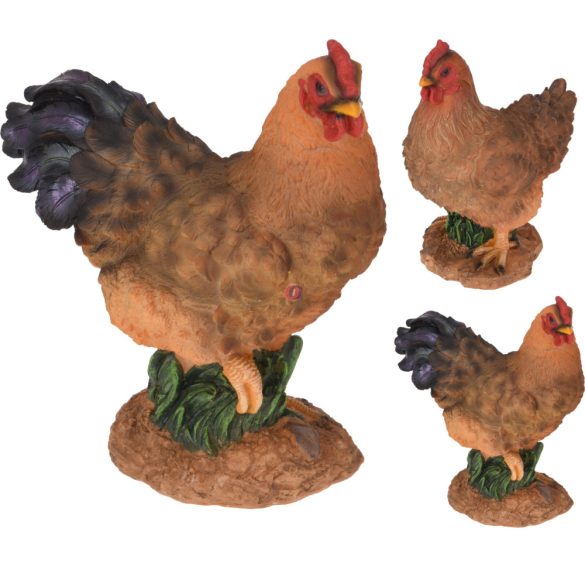Prémium élethű kakas, tyúk kutya figura 2 féle 27 cm
