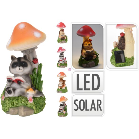 Napelemes lámpa erdei állatok, 4 féle választható kivitel