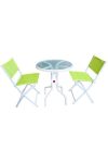 Kerti bútor szett asztal székekkel, 3 részes zöld DECOnline