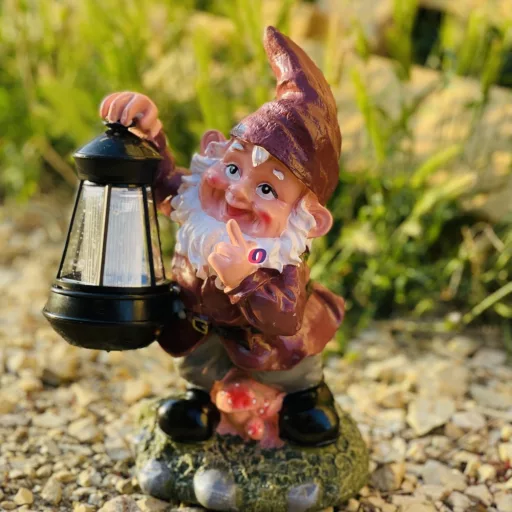 Deconline napelemes kerti törpe figura 27 cm