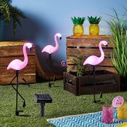 Flamingó Napelemes figura 3 db-os 52 cm DECOnline