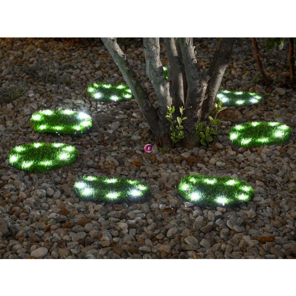 Napelemes Lámpa műfű tégla 4db-os szett 24 LED DECOnline