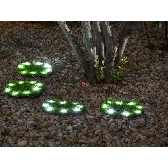 Napelemes Lámpa műfű tégla 4db-os szett 24 LED DECOnline