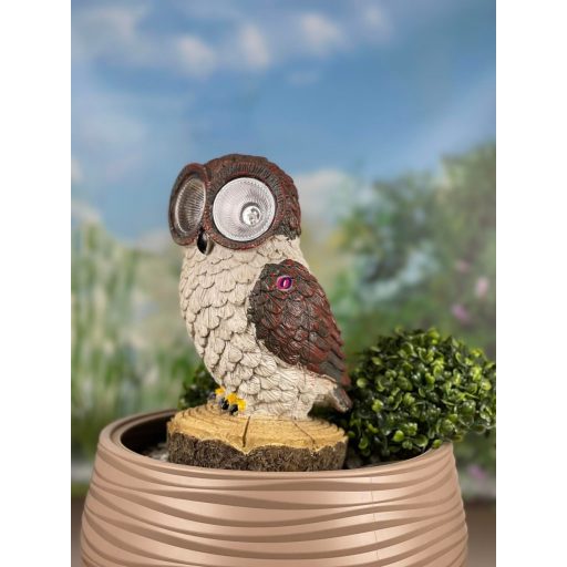 Kültéri világító figura Bagoly, napelemes 25 cm DECOnline