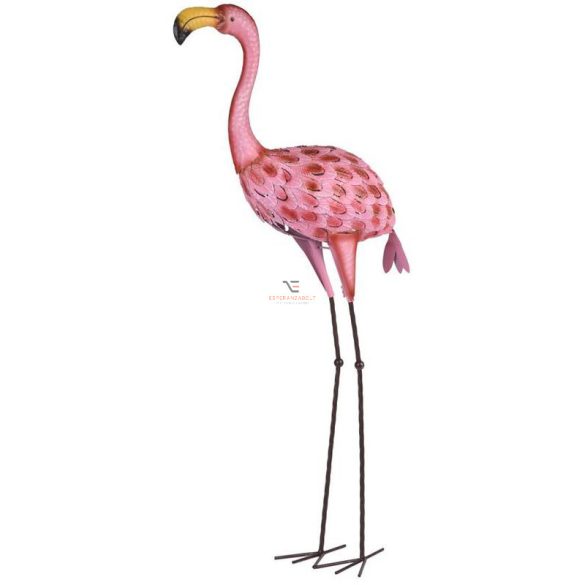 XL Kerti figura flamingó fém 95 cm